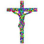 Prismatic Low Poly Crucifix