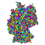Prismatic Low Poly Germany Map