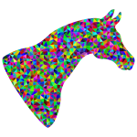 Prismatic Low Poly Horse Head