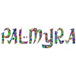 Prismatic Low Poly Palmyra Typography