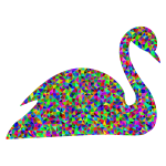 Prismatic Low Poly Swan