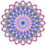 Prismatic Mandala Line Art Design 4 No Background