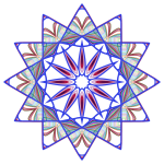 Prismatic Mandala Line Art Design 5 No Background
