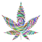 Prismatic Marijuana Leaf Concentric