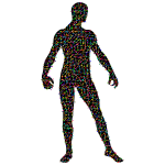 Prismatic Molecular Man With Background