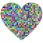 Prismatic Mosaic Heart