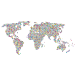 Prismatic Mosaic World Map 5
