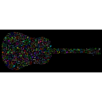 Prismatic Musical Notes Old Fashioned Guitar