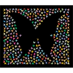 Prismatic Negative Space Butterflies 3