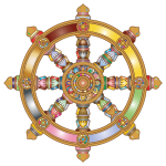 Prismatic Ornate Dharma Wheel 2