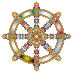 Prismatic Ornate Dharma Wheel 3