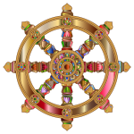 Prismatic Ornate Dharma Wheel 4