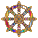 Prismatic Ornate Dharma Wheel 6