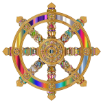 Prismatic Ornate Dharma Wheel 7