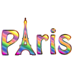 Prismatic Paris Typography No Background