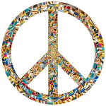 Prismatic Peace Sign 15 No Background
