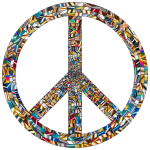 Prismatic Peace Sign 16 No Background