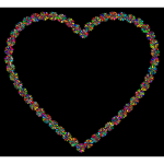 Prismatic Petals Heart 2 With Background