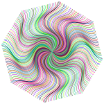 Prismatic Pinwheel Line Art No Background