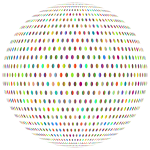 Prismatic Polka Dots Mark II Sphere No Background