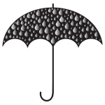 Prismatic Rain Drops Umbrella Silhouette 3