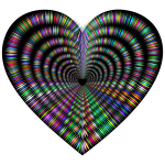 Prismatic Sharp Spiky Heart Tunnel With Background