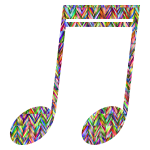 Prismatic Strips Musical Note