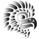 Prismatic Stylized Mexican Eagle Silhouette 4