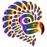 Prismatic Stylized Mexican Eagle Silhouette 5