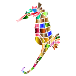 Prismatic Stylized Seahorse Silhouette 5