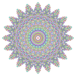 Prismatic Tiles Geometric Mandala No Background