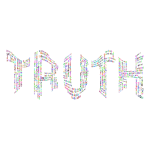 Prismatic Truth Word Cloud Distorted No Background