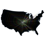 Prismatic US Map Outline Zoom