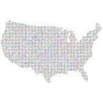 Prismatic United States Map Dots