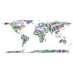 Prismatic World Map Concentric