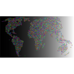 Prismatic World Map Dots 2 With Background 2