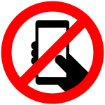 Prohibido el uso de telefonos moviles