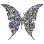 Psychedelic Butterfly Silhouette 6