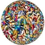 Psychedelic Jigsaw Puzzle Pieces Sphere
