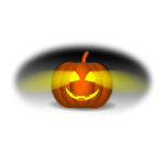 Lit-up Halloween pumpkin vector image