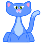 Purple Cartoon Cat
