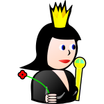 Queen of spades comic vector image
