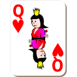 Queen of Hearts gaming card vector image