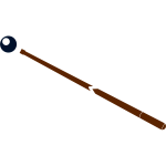 Image of stick and ball for playing snooker