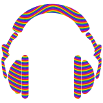 Rainbow Waves Headphones
