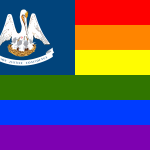 Rainbow flag in Louisiana
