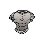 Chest shield vector.