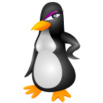Vector illustration of upset female penguin