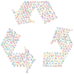 Recycling Symbol Fractal Pattern