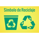 Image of green and yellow recycling sign
